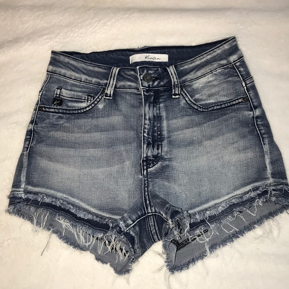 Stretchy Denim High-Waisted Shorts